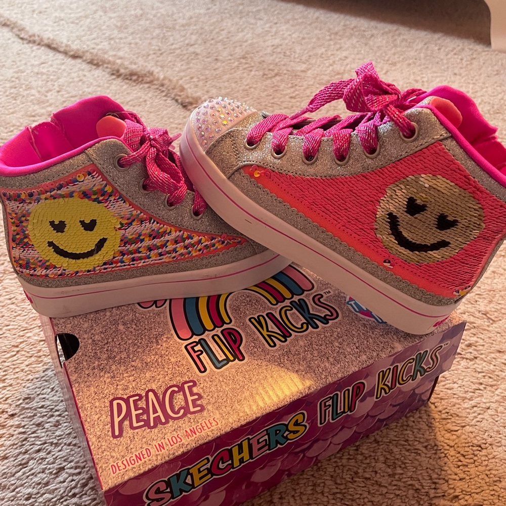 Skechers Kids Sneakers - Pink and Gray